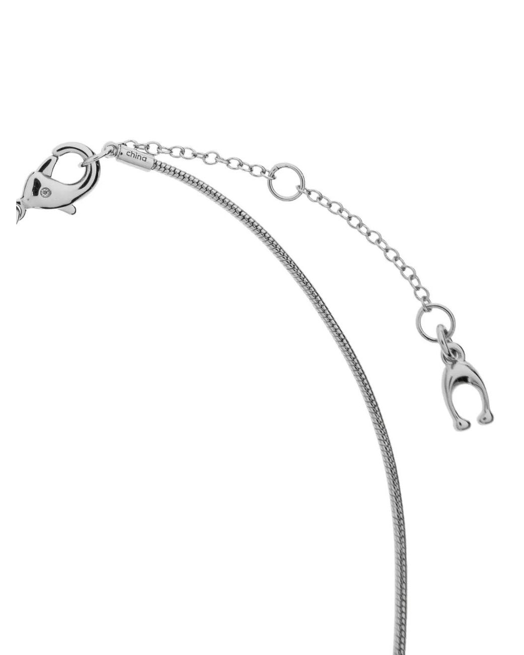 Collier À Pendentif Serpent COACH en coloris White