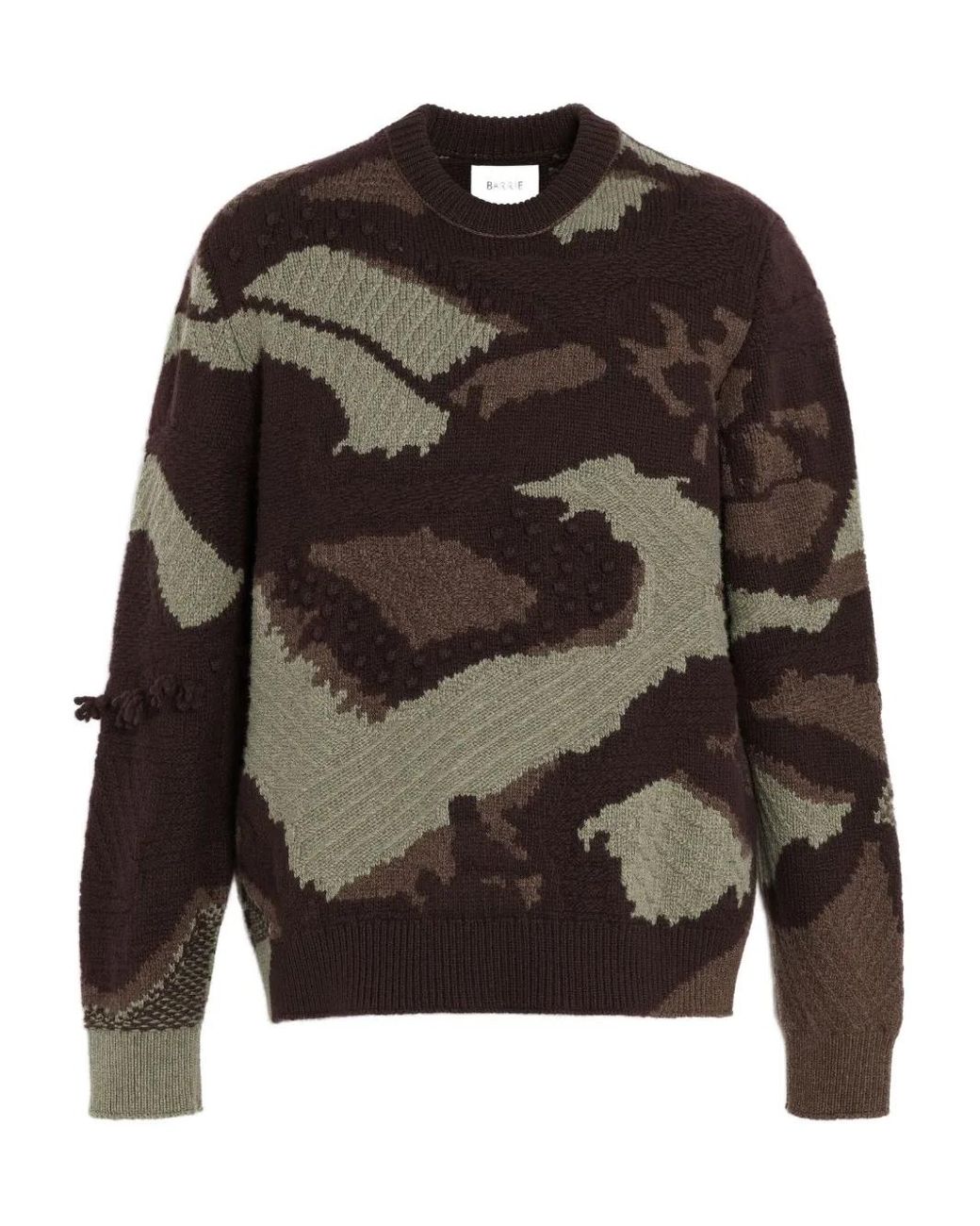 Barrie Black Intarsia-Knit Sweater for men