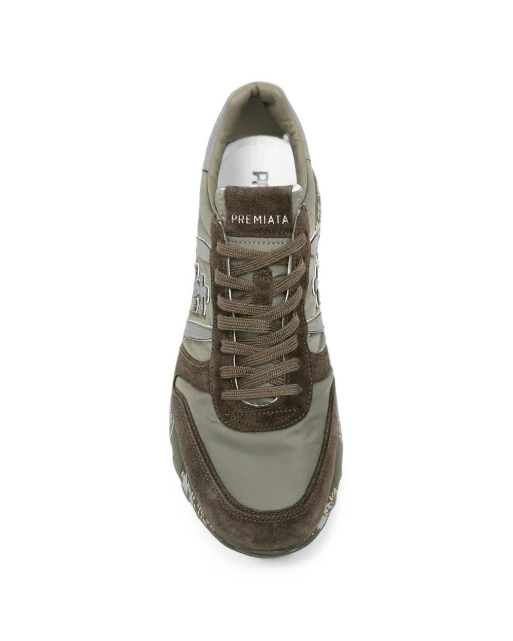Premiata Gray Lander Panelled Sneakers for men