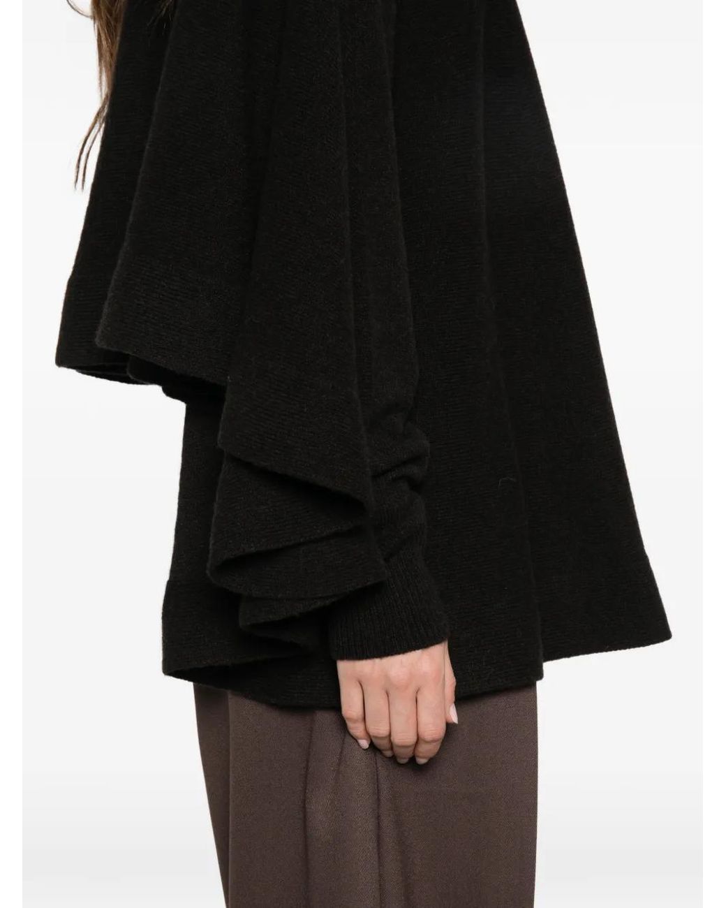 Jacquemus Black Rollkragenpullover Mit Rüschen