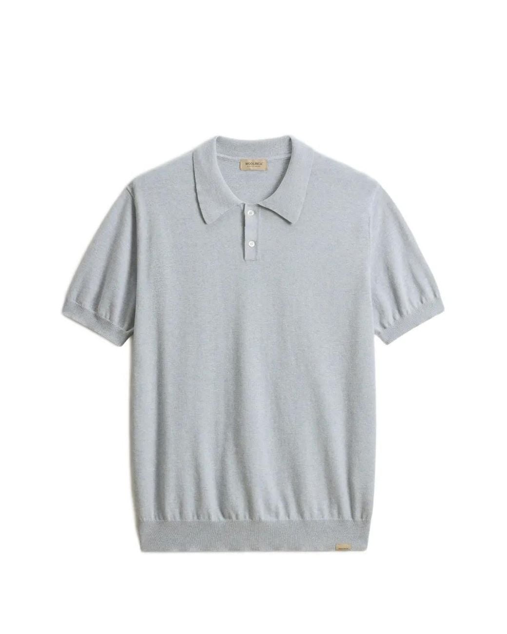 Woolrich Gray Knitted Polo for men