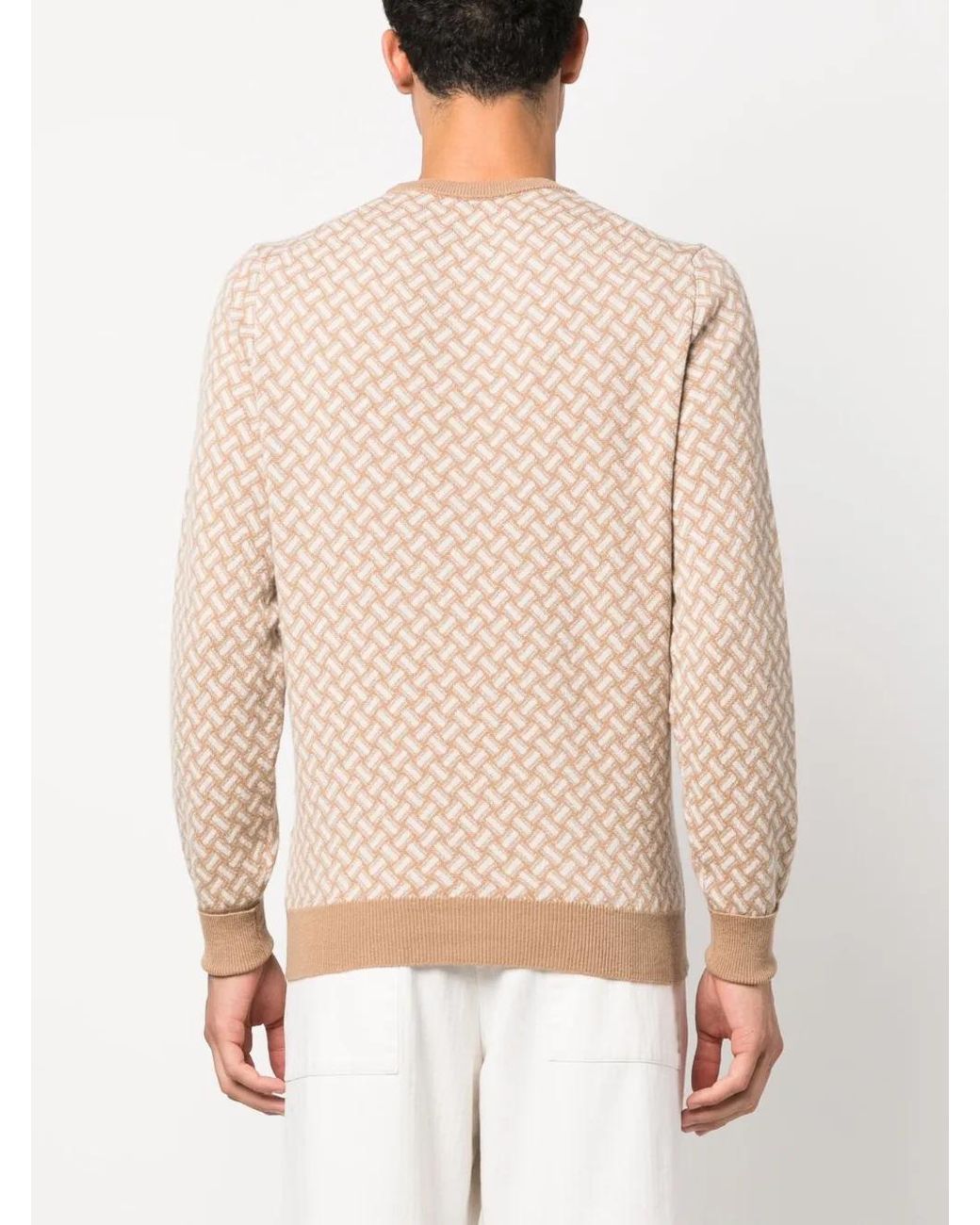 Drumohr Natural Biscottino Crew-Neck Cashmere Jumper for men