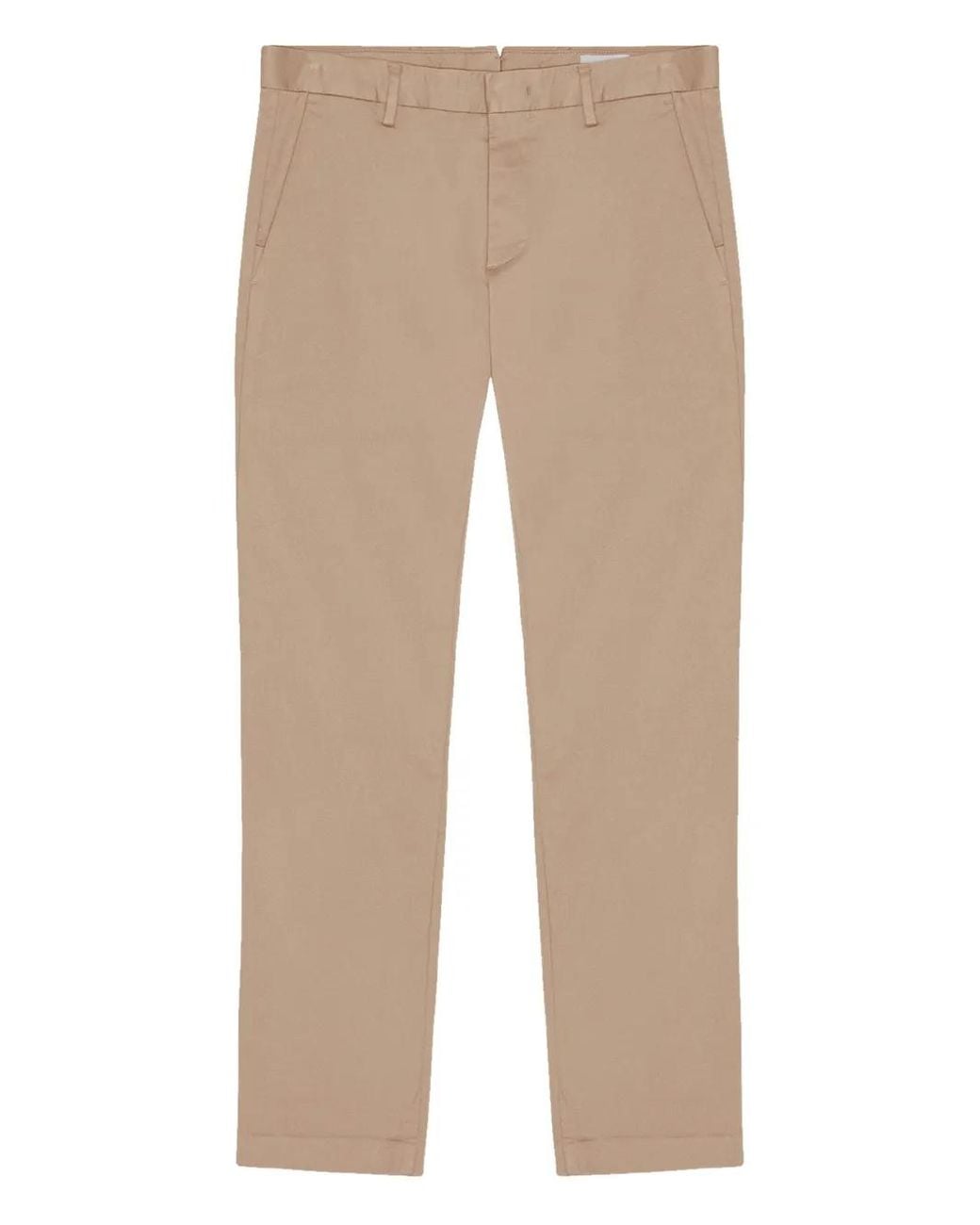 NN07 Natural Belt-Loops Trousers for men