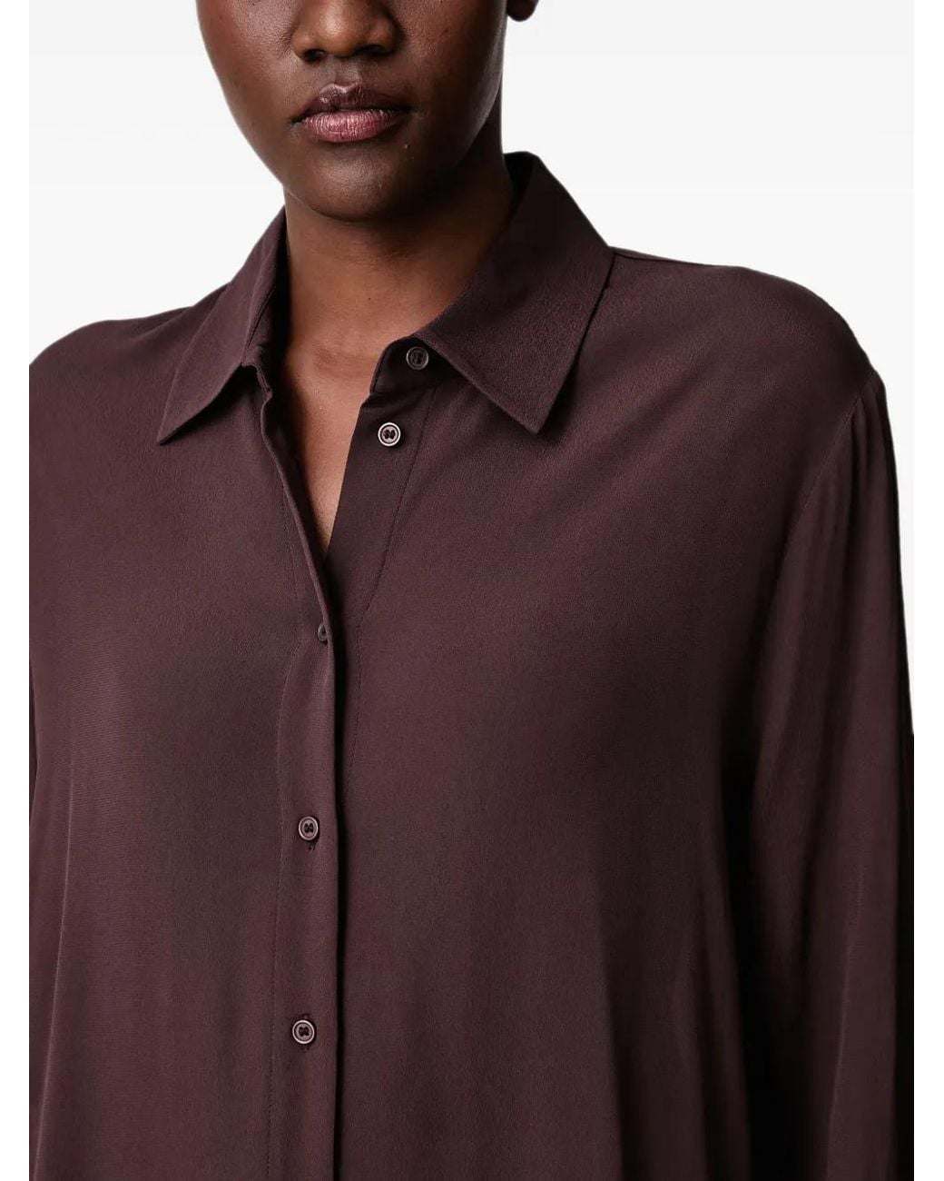 Sisley Red Long-Sleeve Button-Down Shirt