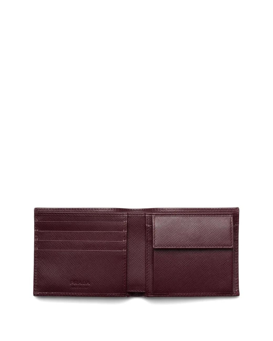 Portafoglio Con Logo di Prada in Purple da Uomo