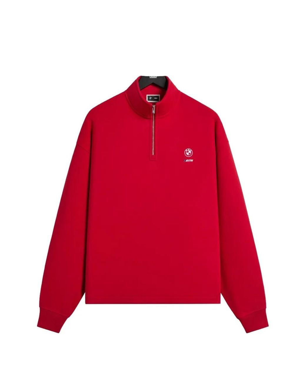 Kith Red Bmw Nelson Quarter-Zip Sweater for men
