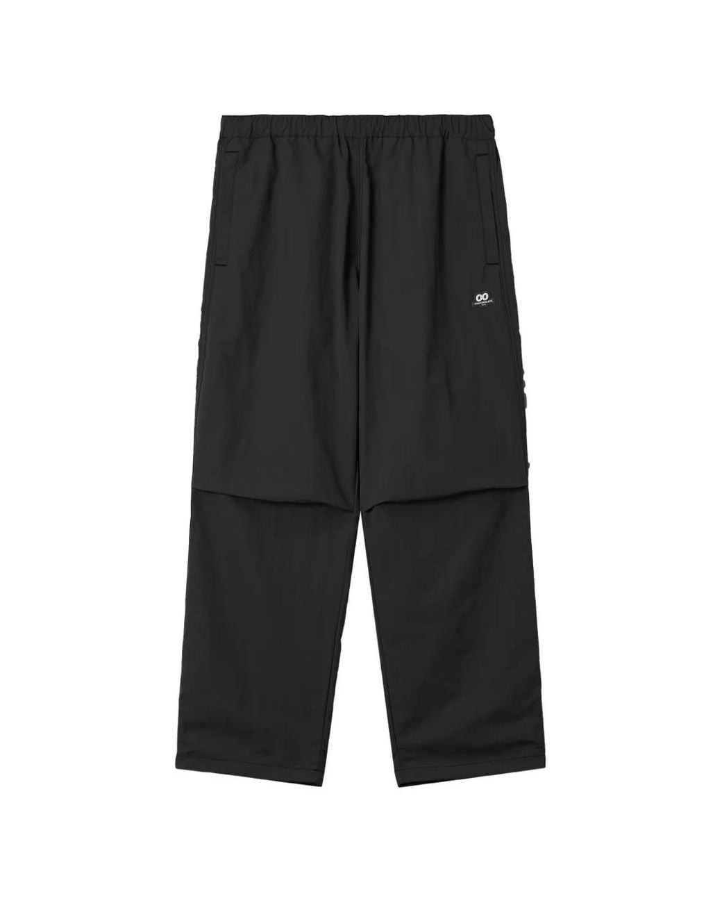 Chocoolate Black Logo-Patch Panelled Trousers for men