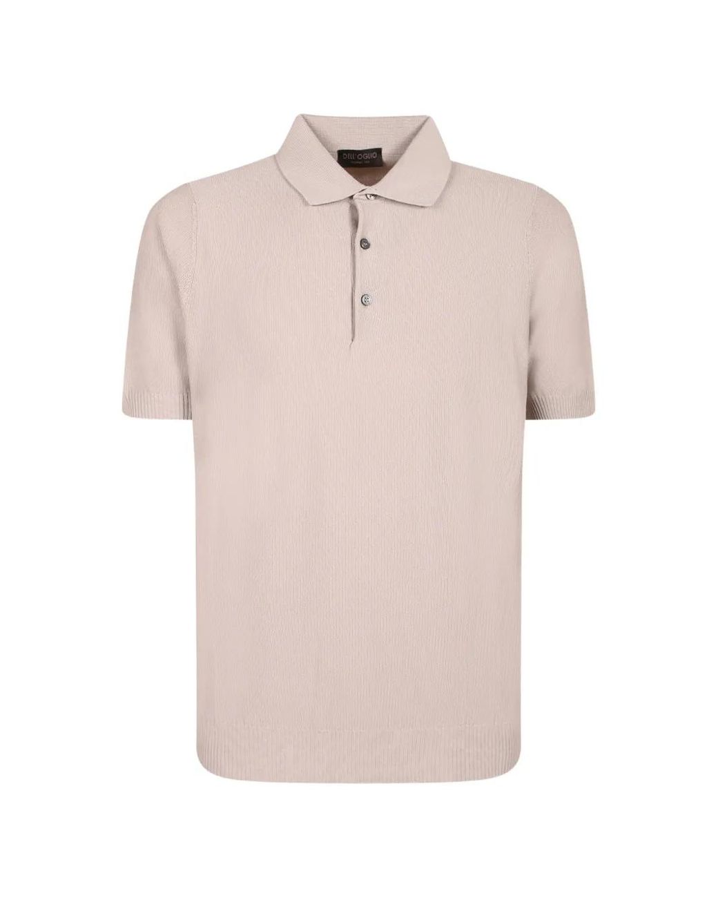 Dell'Oglio Pink Polo En Coton Micropiqué for men