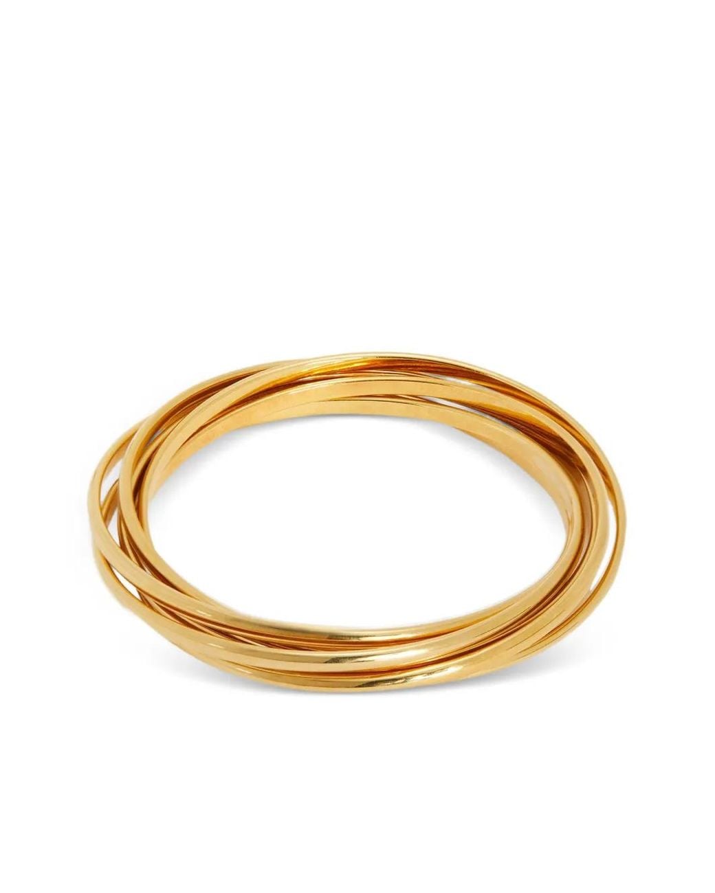 Jil Sander Metallic Multilayer Engraved-Logo Bracelet
