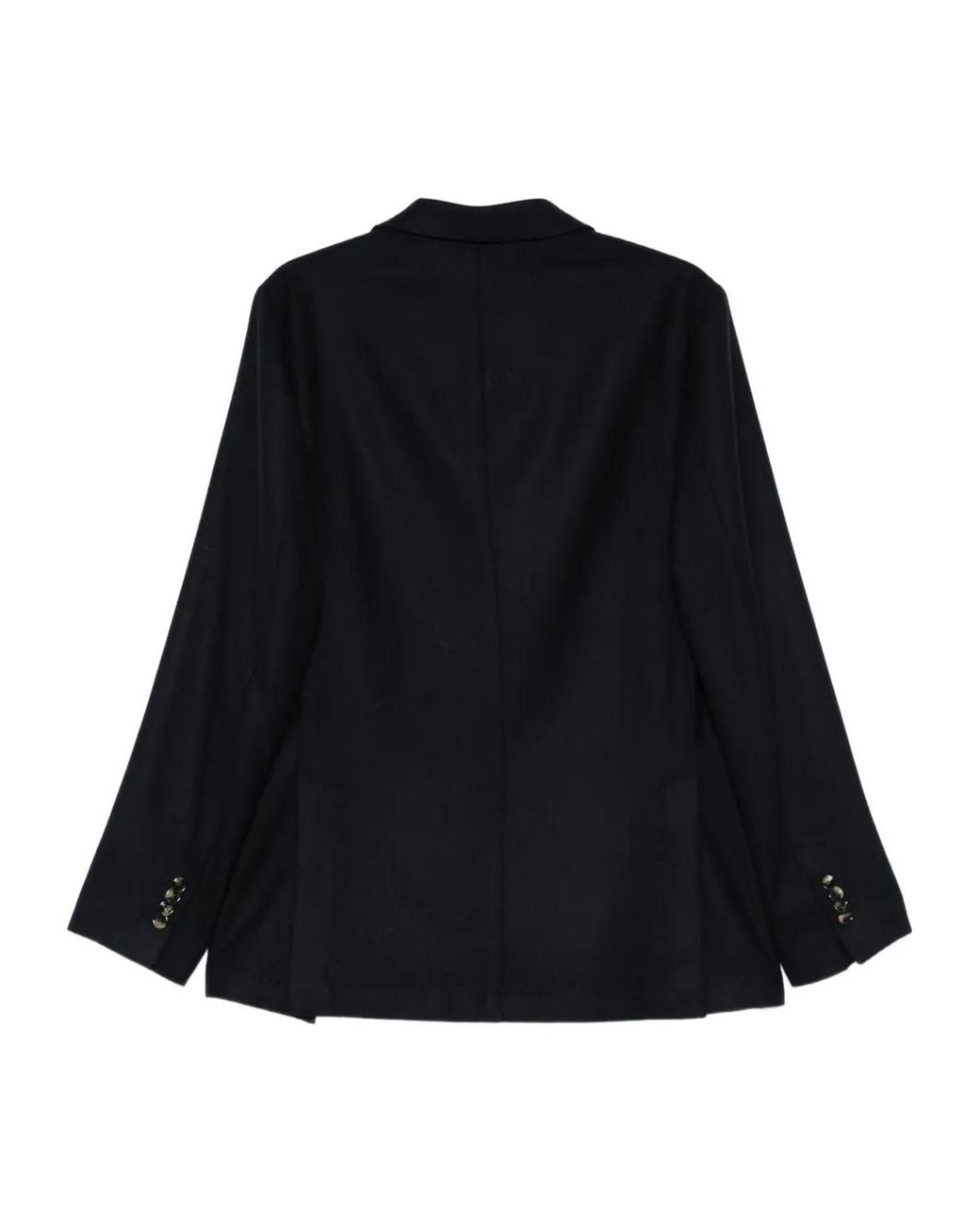 Dell'Oglio Black Double-Breasted Blazer for men