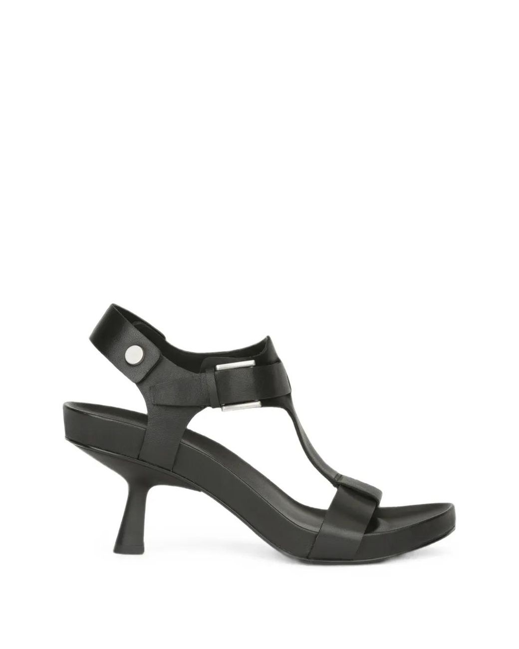 Ash Black Josh T-Bar Buckle-Fastening Sandals