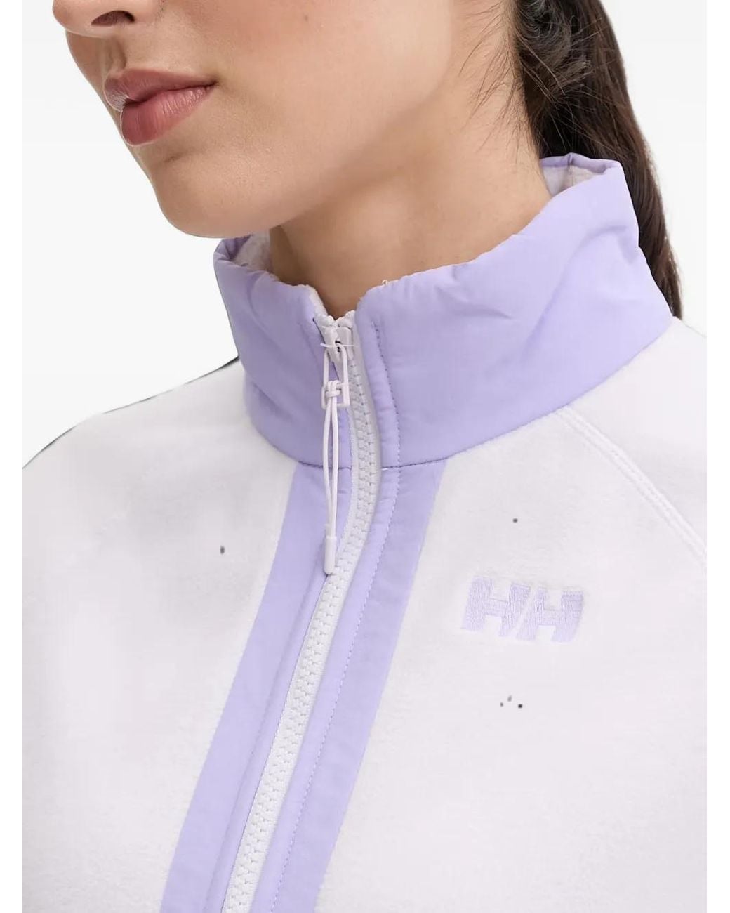 Helly Hansen White Fleece Panelled Lightweight Jacket
