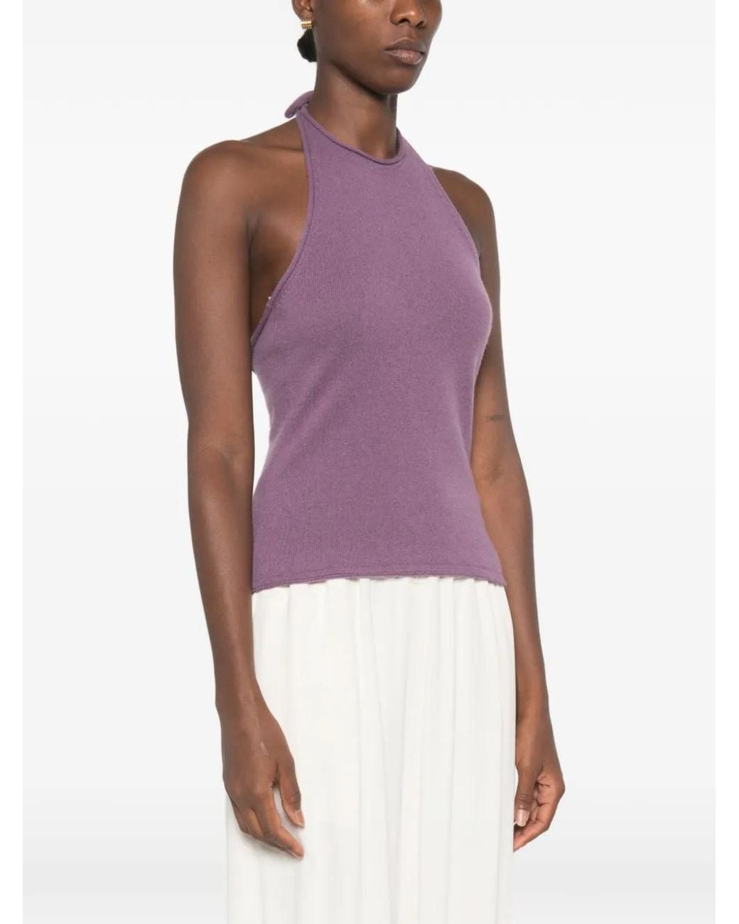 Christopher Esber Purple Halterneck Top
