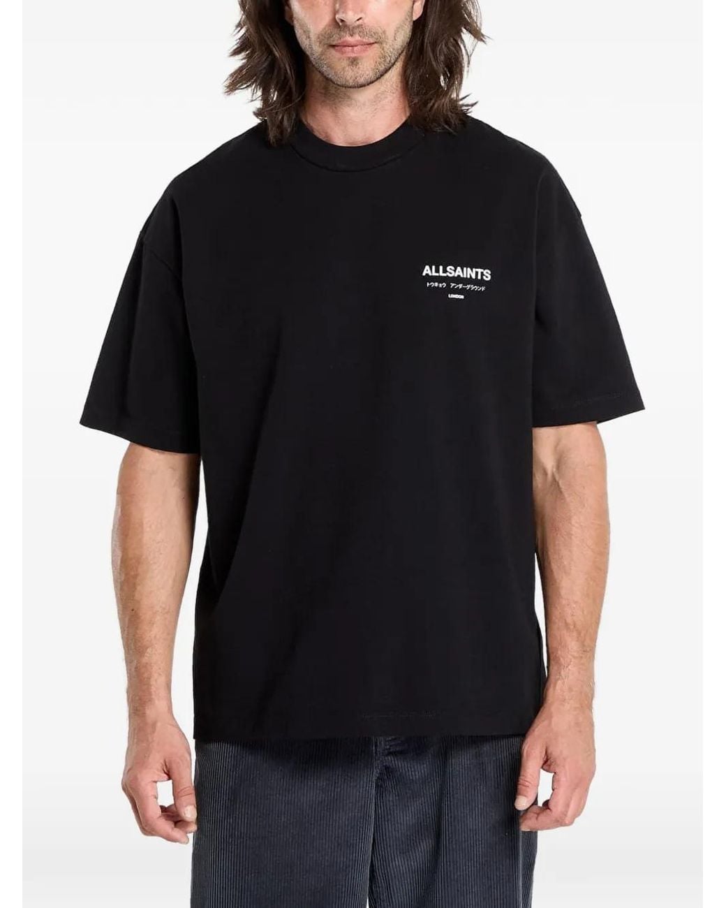 AllSaints Black Underground T-Shirt for men