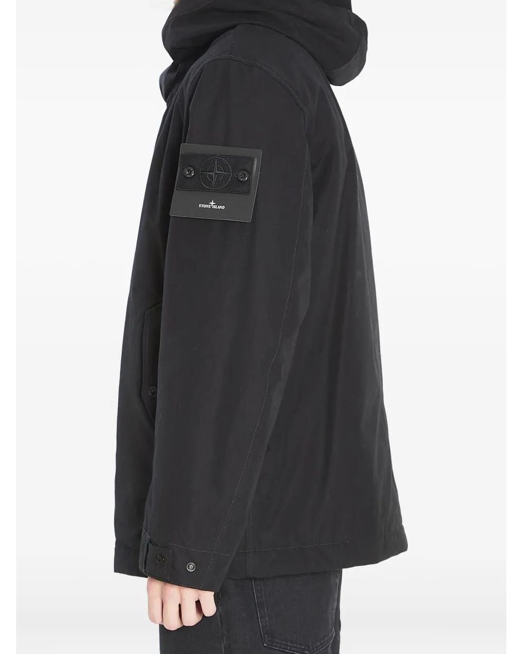 Stone Island Black Ghost Piece Short Parka for men