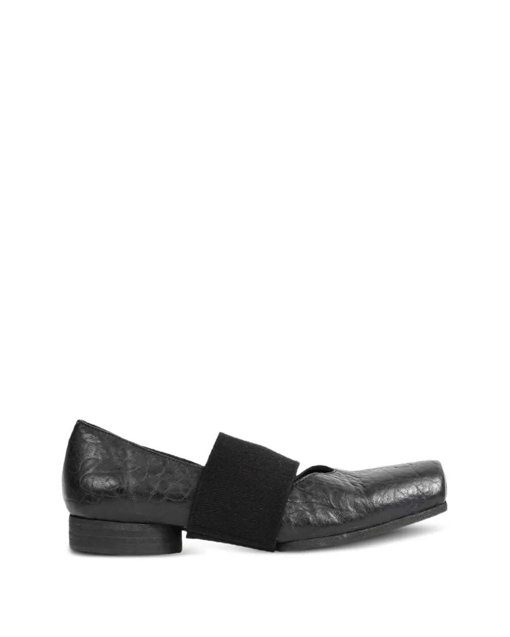 Uma Wang White Leather Elasticated Flats Pumps