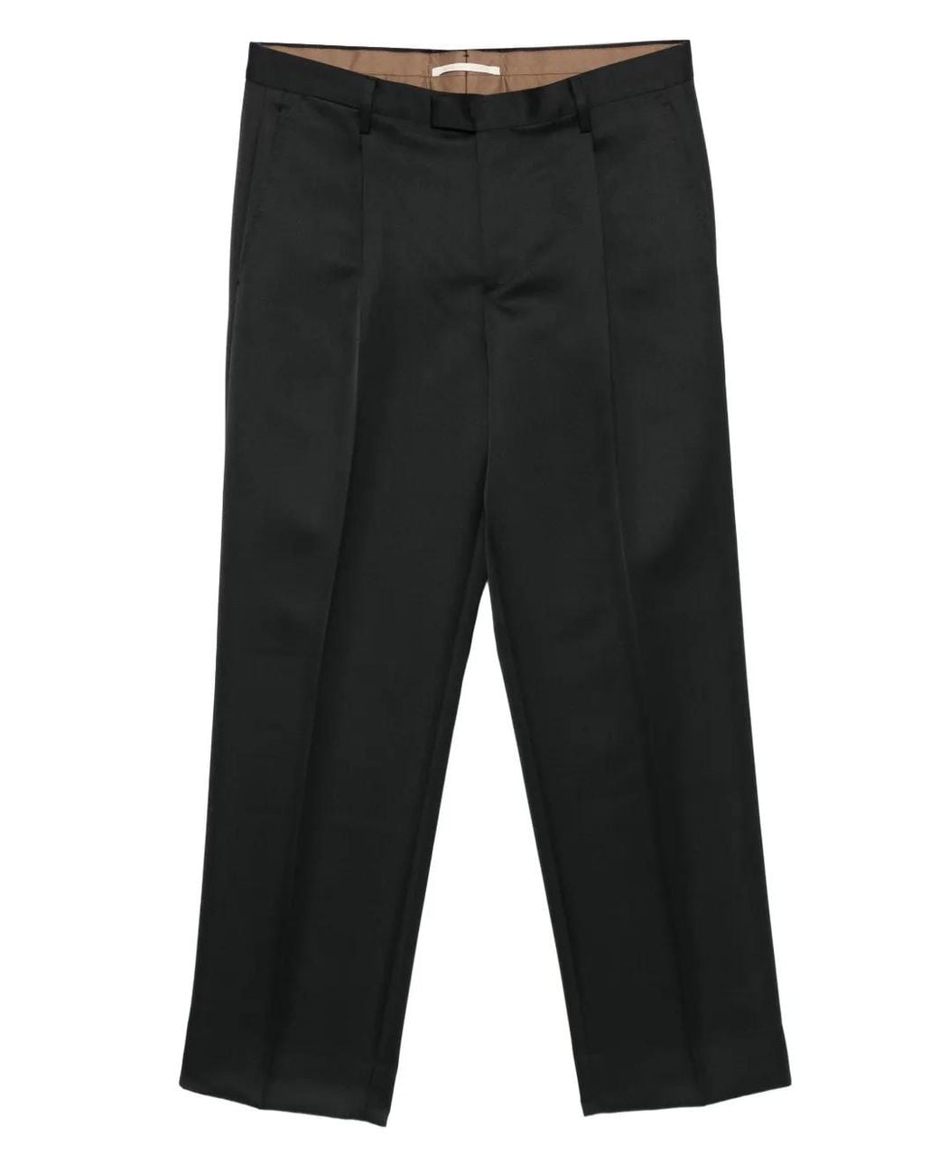 Briglia 1949 Black Pleated Straight-Leg Trousers for men