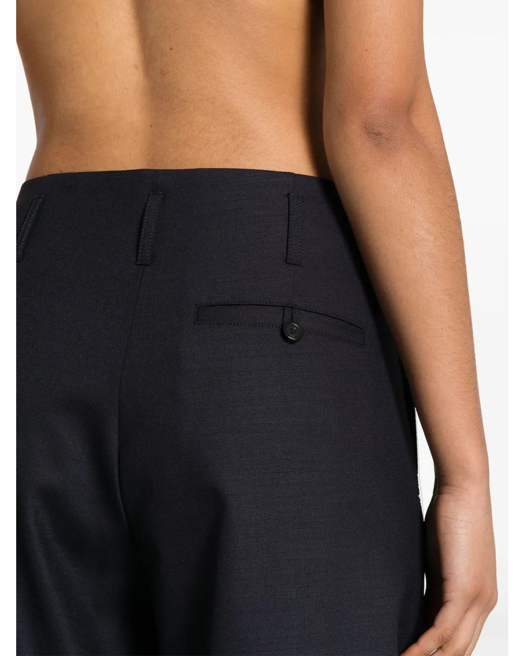 Philosophy Di Lorenzo Serafini Black Low-Rise Palazzo Pants