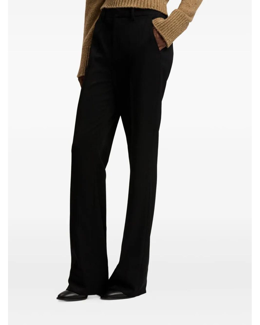 Ralph Lauren Black Grain De Poudre Wrigley Trousers