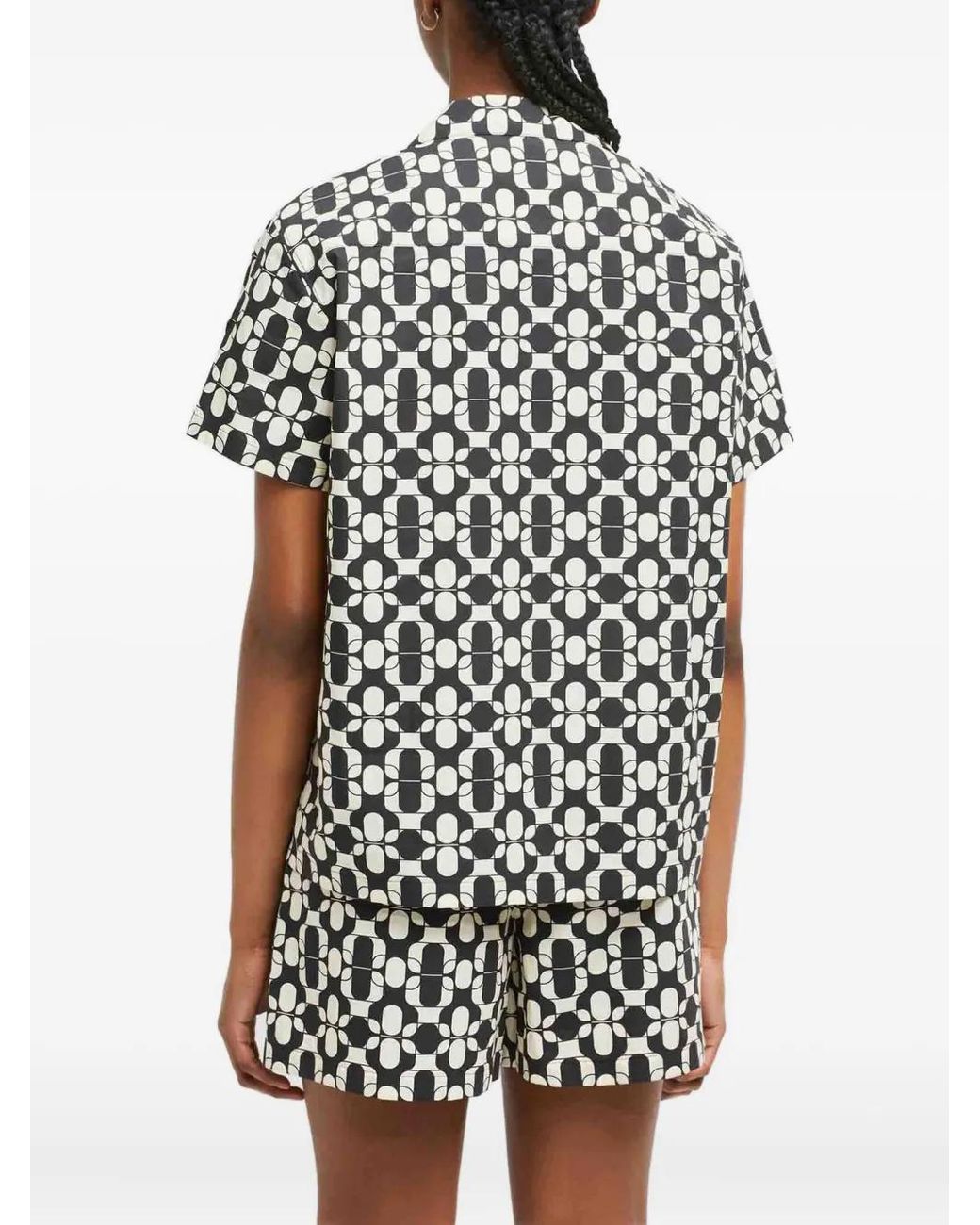 Moncler White Printed Cotton Shirt