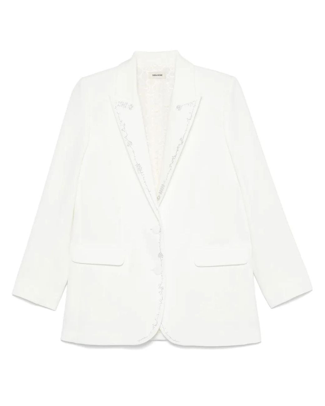 Zadig & Voltaire White Viva Strass Blazer