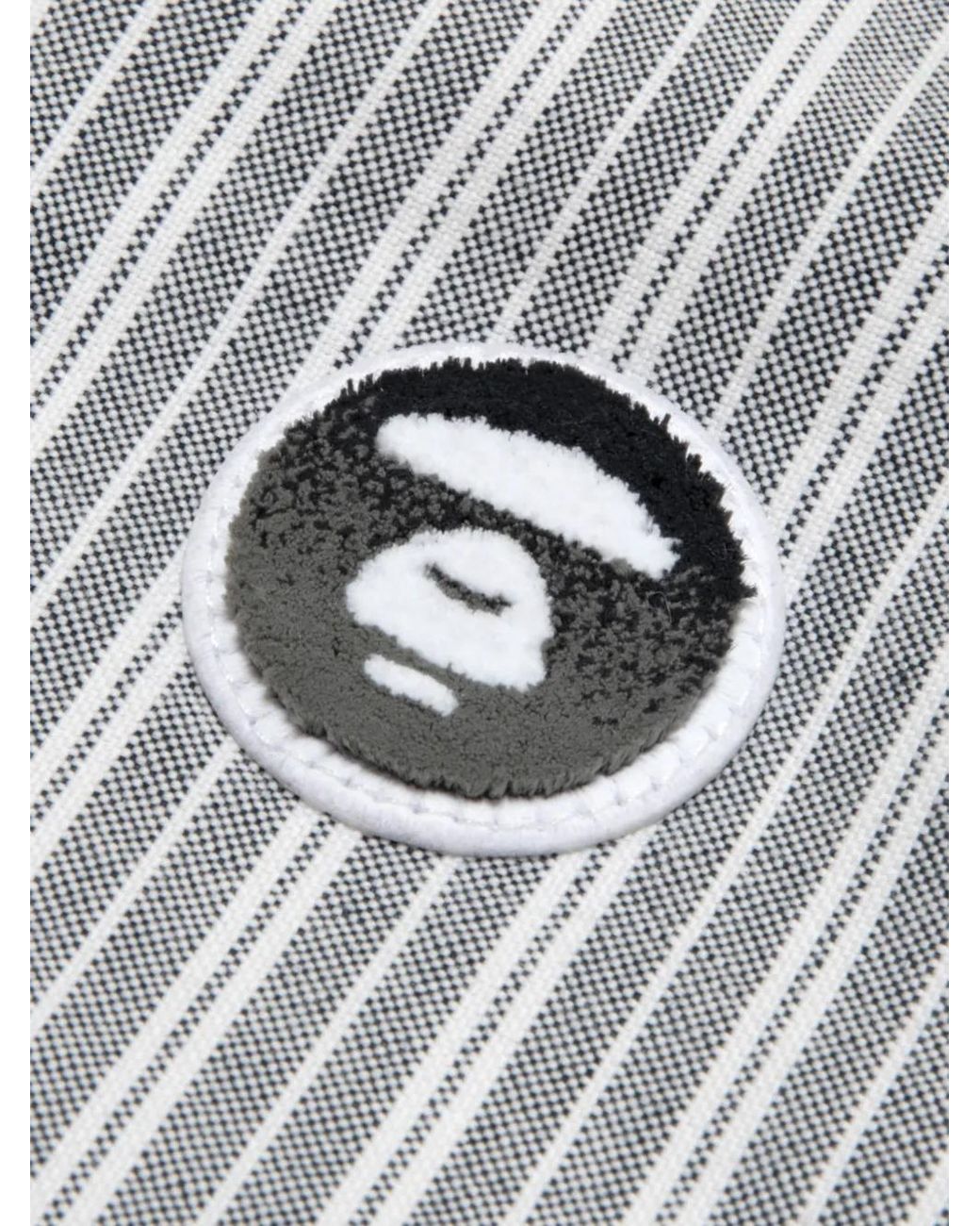 Aape By A Bathing Ape Gray Chemise À Rayures for men