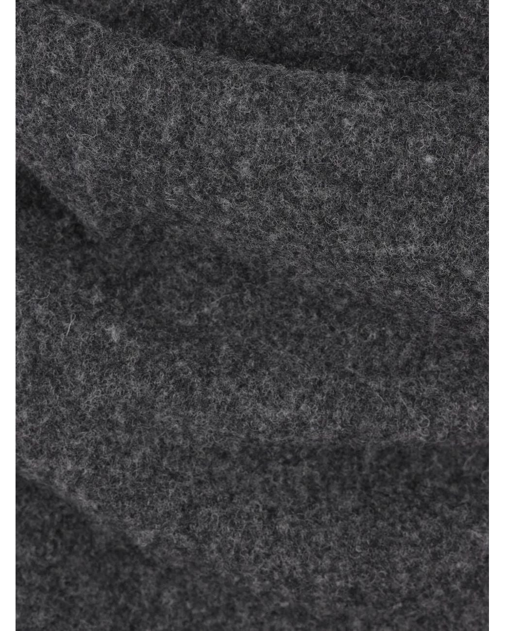PILLINGS Black Midi-Draped Wool Skirt