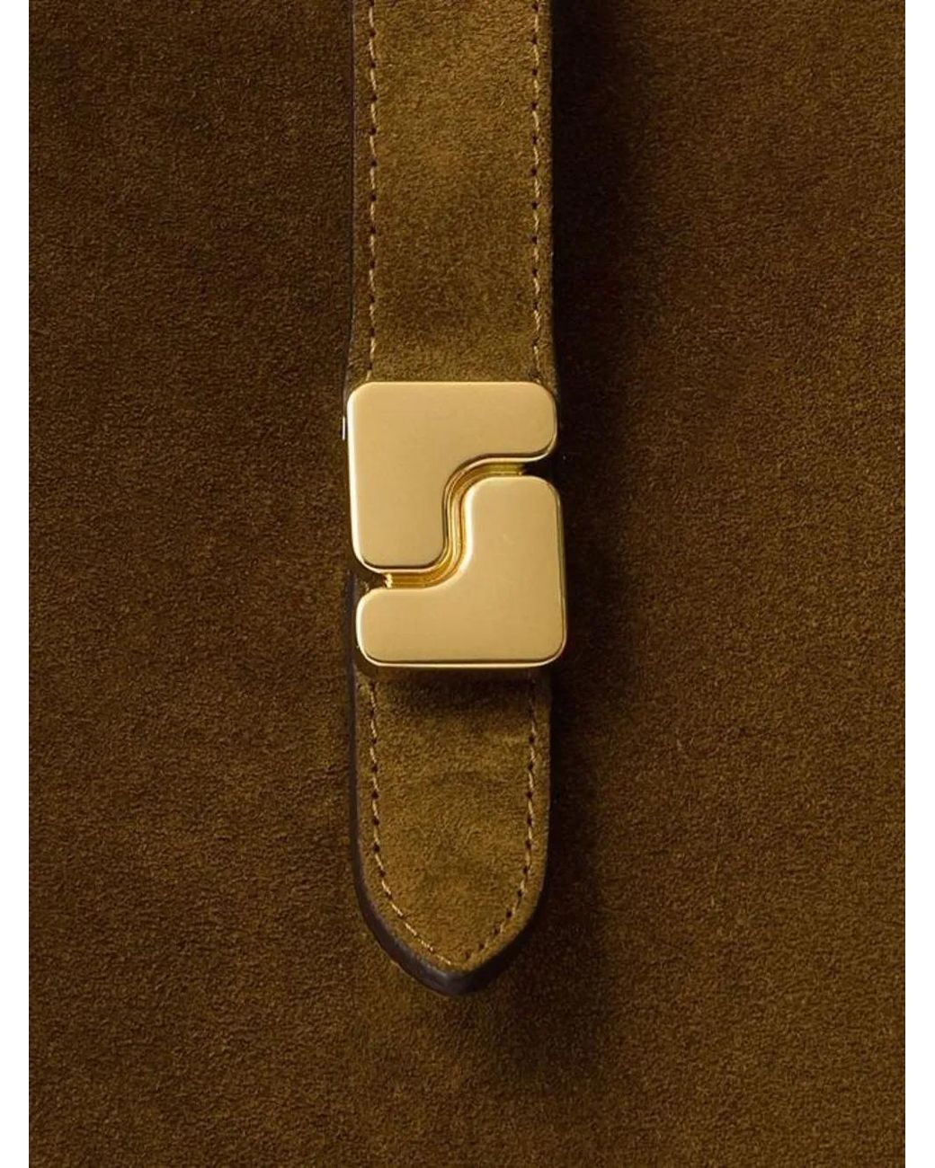 Soeur Brown Bello Suede Shoulder Bag