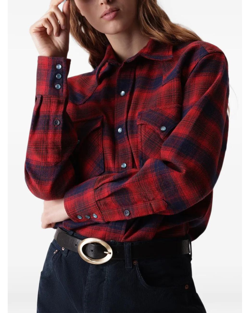 Fortela Red Ntex Western Cotton Shirt