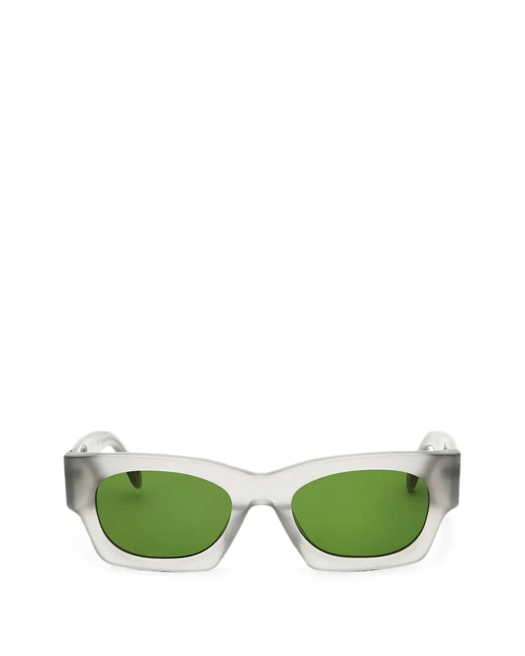Palm Angels Green Thick-Frame Sunglasses