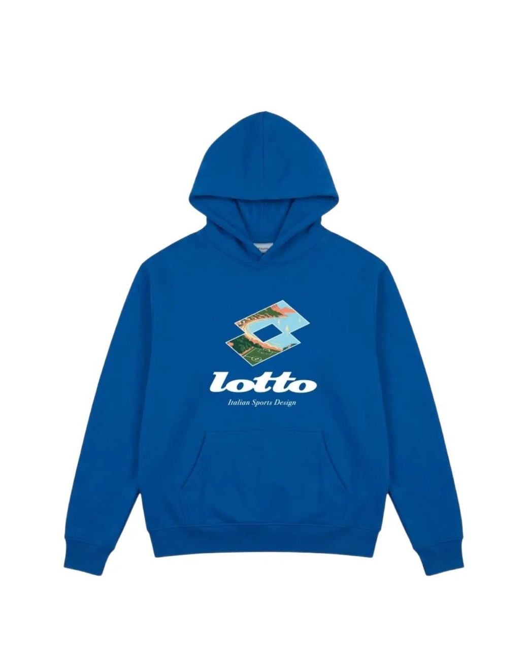 Lotto Leggenda Blue Invitational Logo-Print Hoodie for men