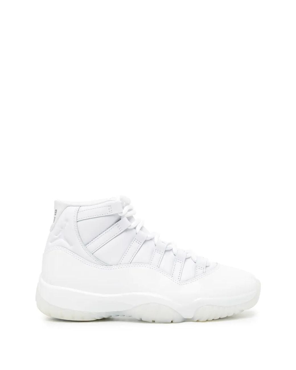Comme des Garçons White Patent-Leather High-Top Sneakers for men
