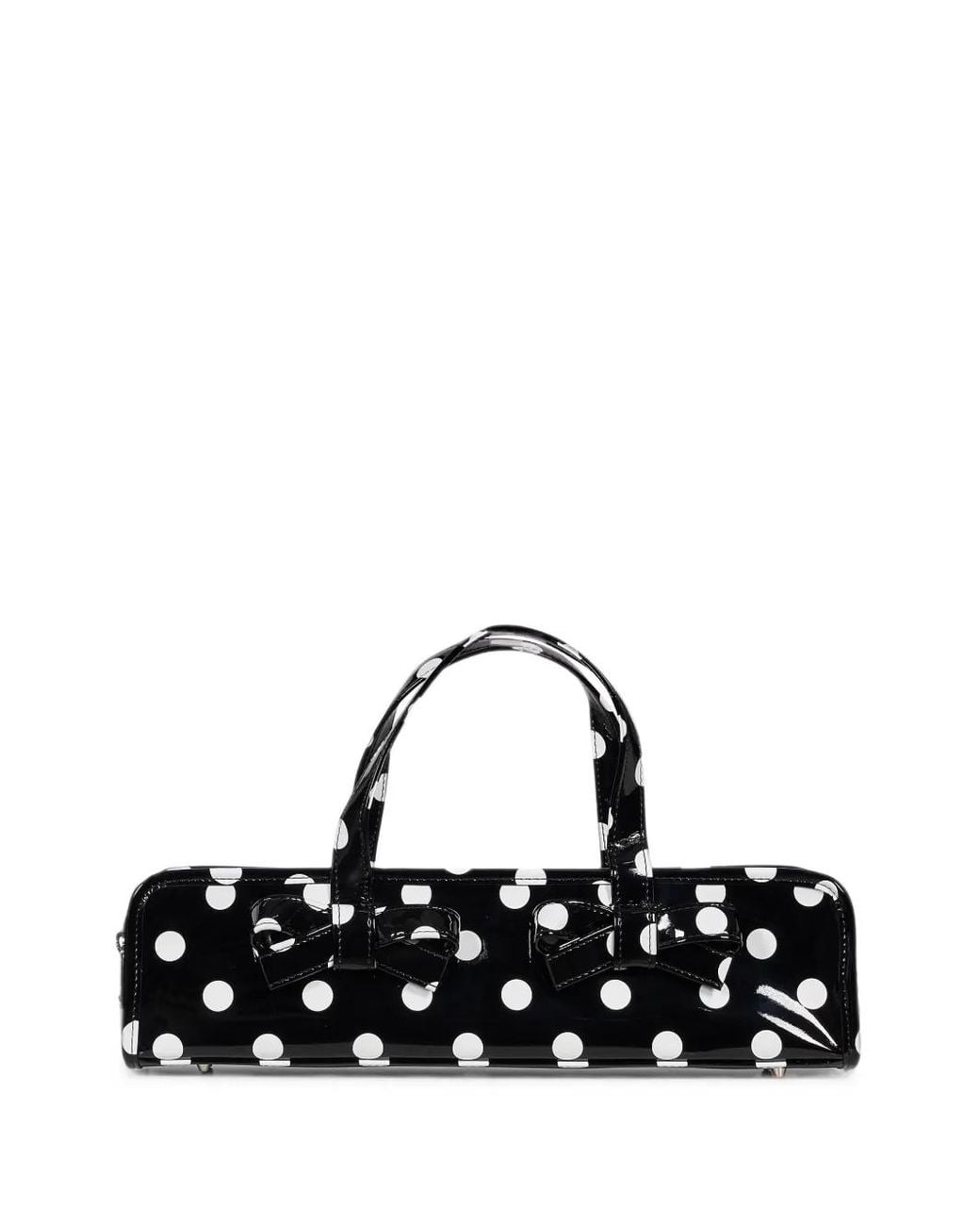 Comme des Garçons Black Polka-Dot Bow-Detail Tote Bag