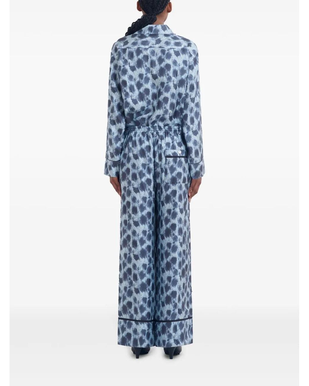Marni Blue Printed Pants For