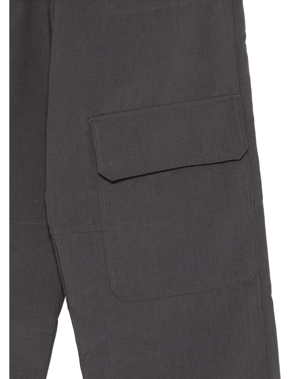 Maison Kitsuné Gray Elasticated Cargo Trousers for men