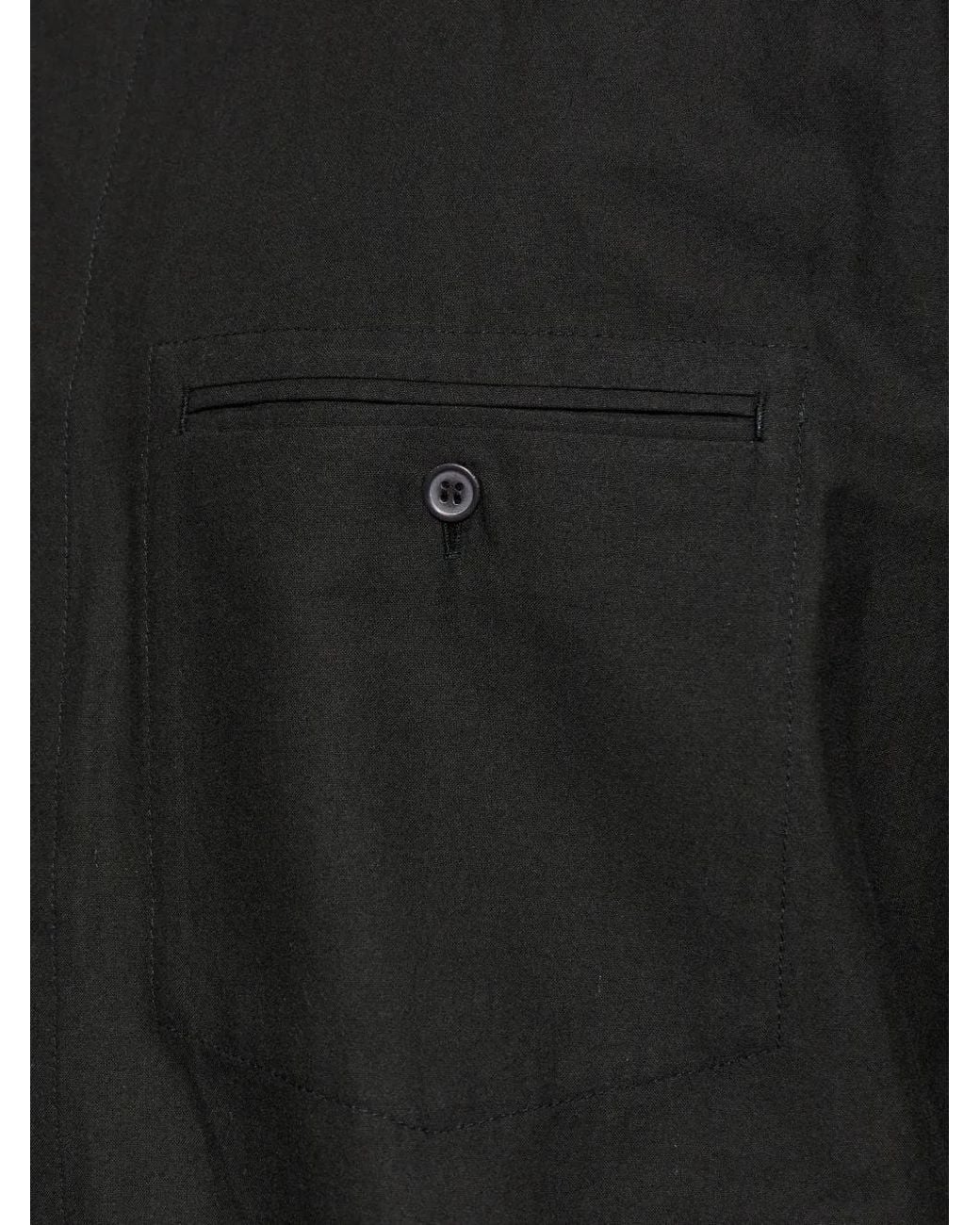 Homme Plissé Issey Miyake Black Streamline Pocket Button Shirt for men