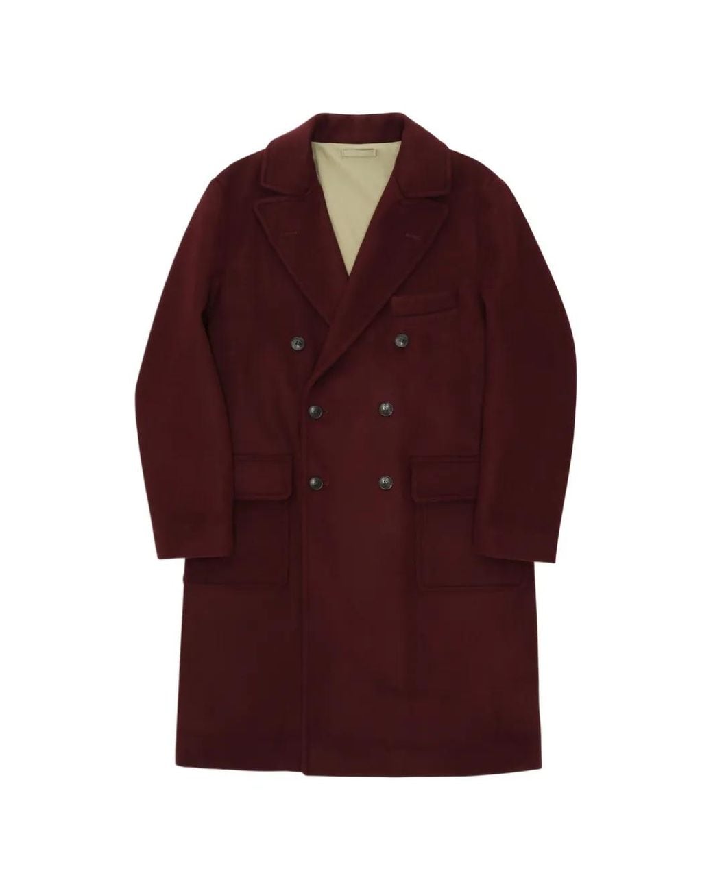 Fortela Red Serwilliam Double-Breasted Wool Coat for men