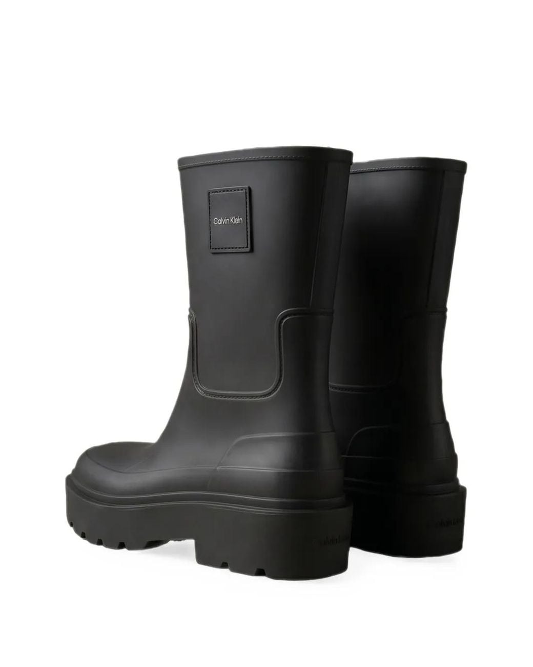 Calvin Klein Black Bottes À Patch Logo