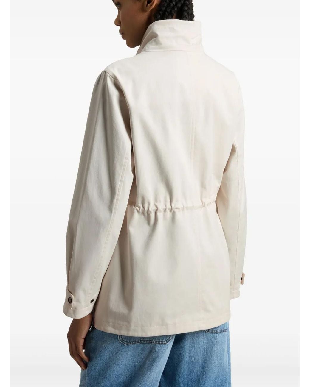 Woolrich White Cinched-Waist Jacket