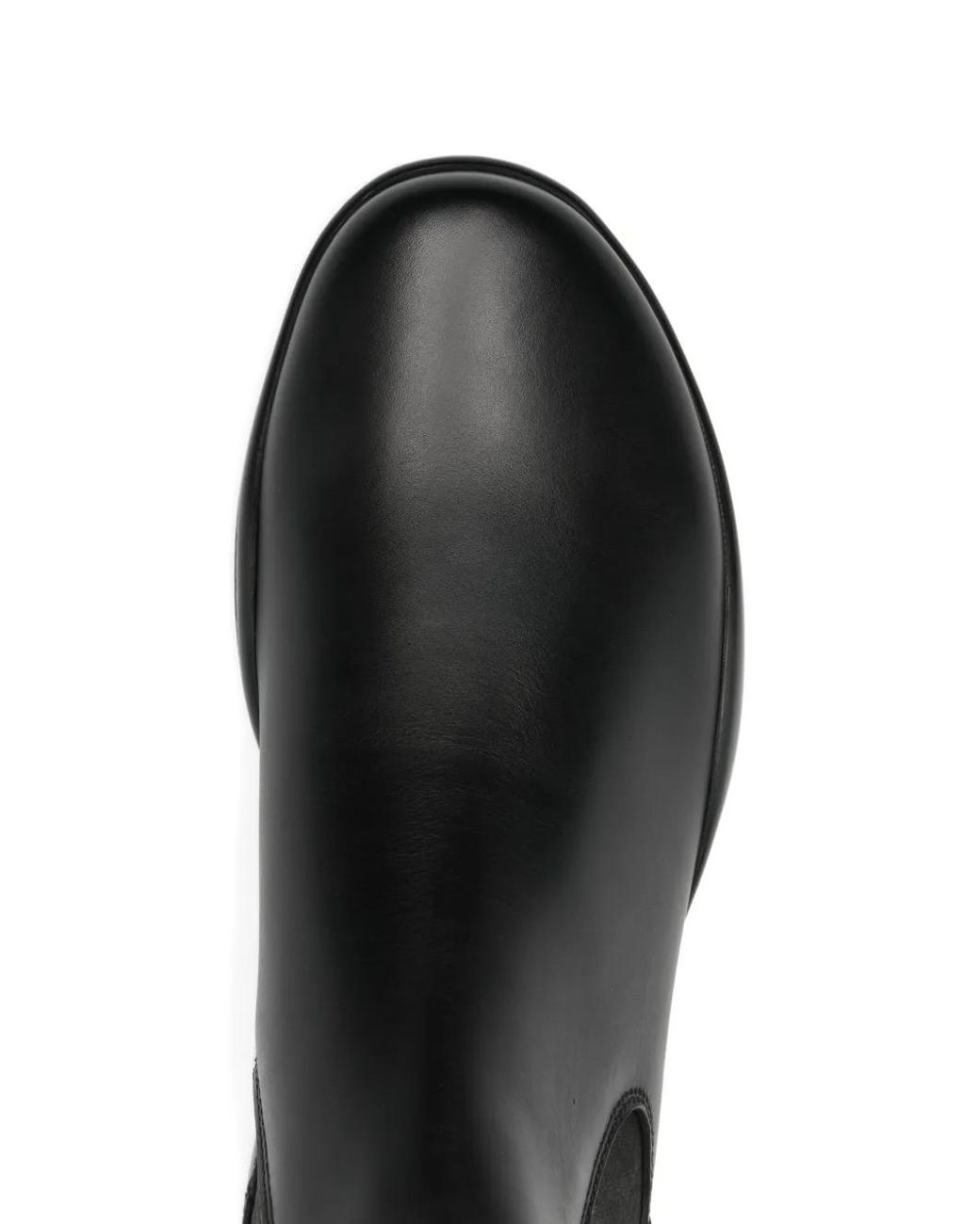 Prada Black Pull-Tab Leather Boots for men