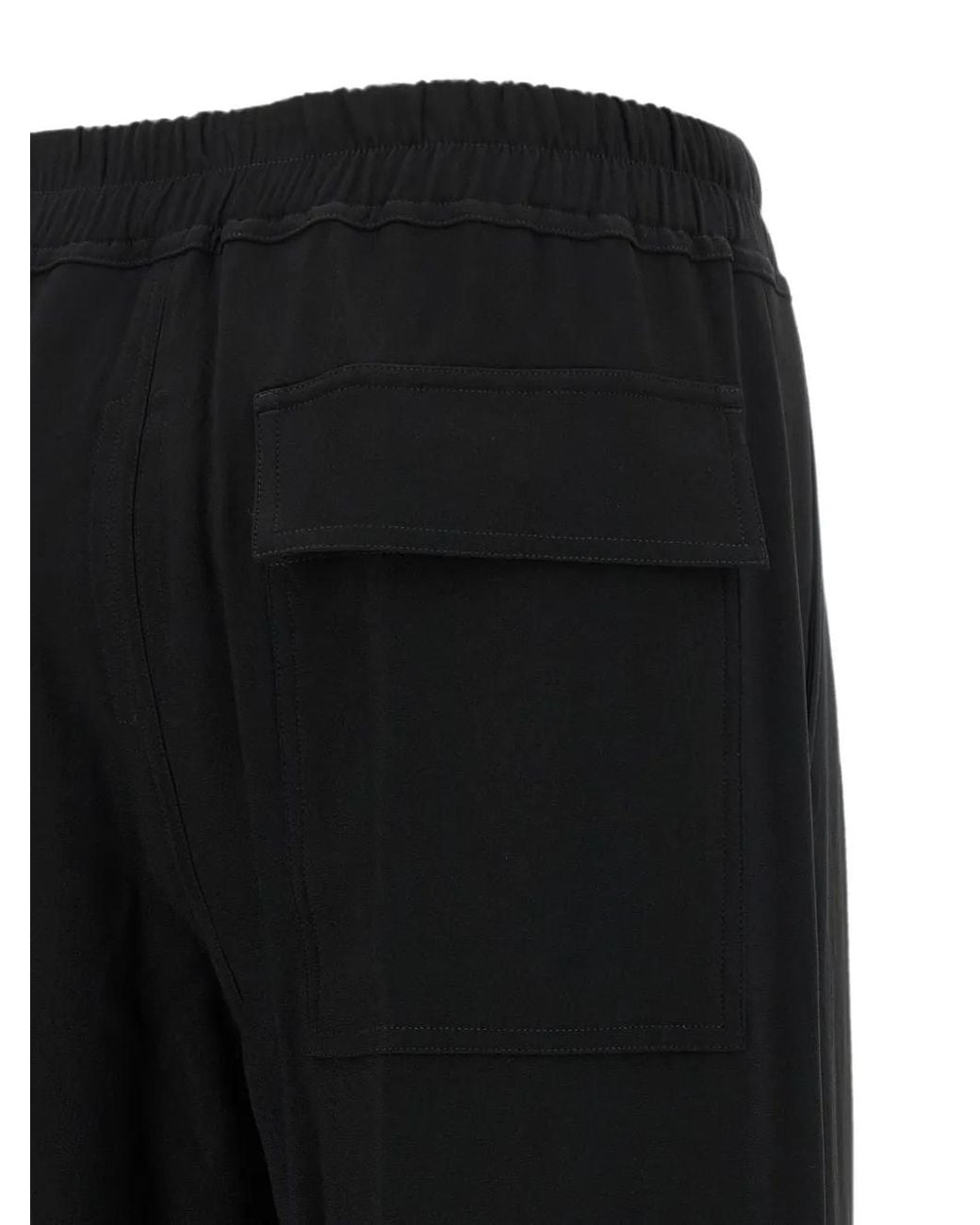 Rick Owens Black Pantalon Dietrich À Lien De Resserrage
