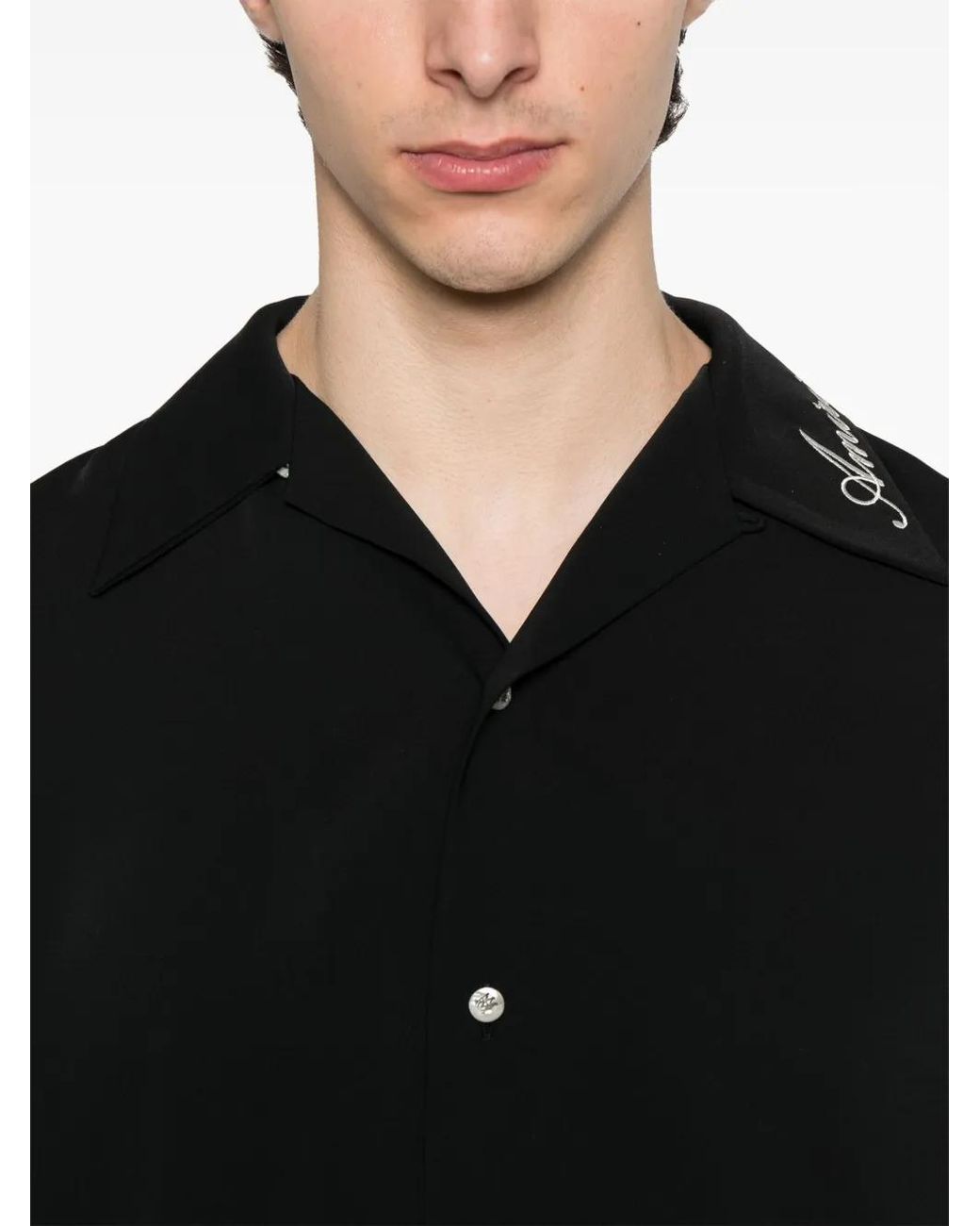 Amiri Black Camp Shirt for men