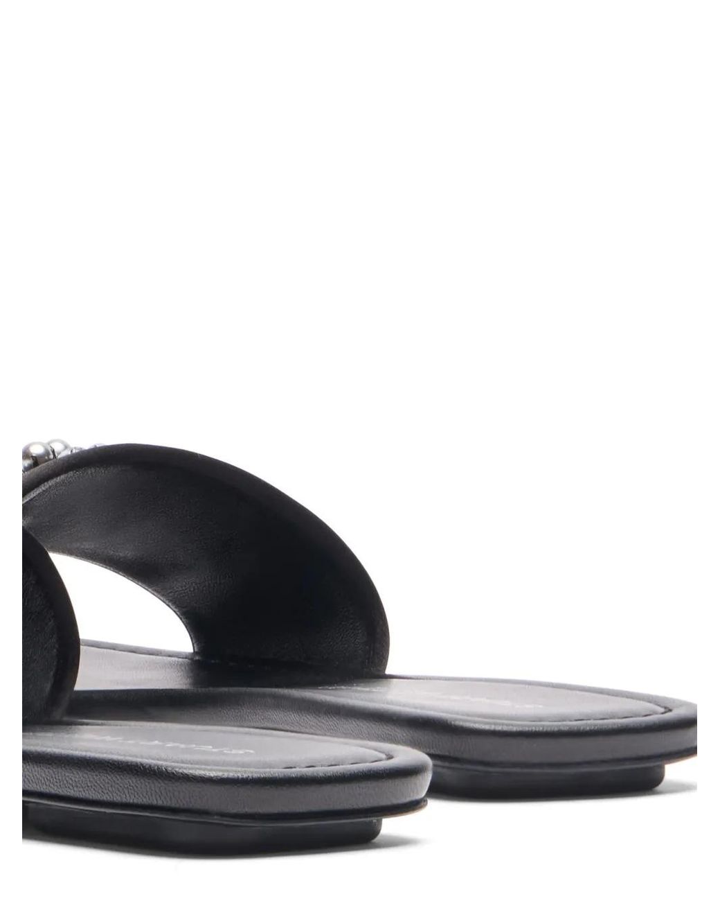 Stuart Weitzman White Poppy Slides