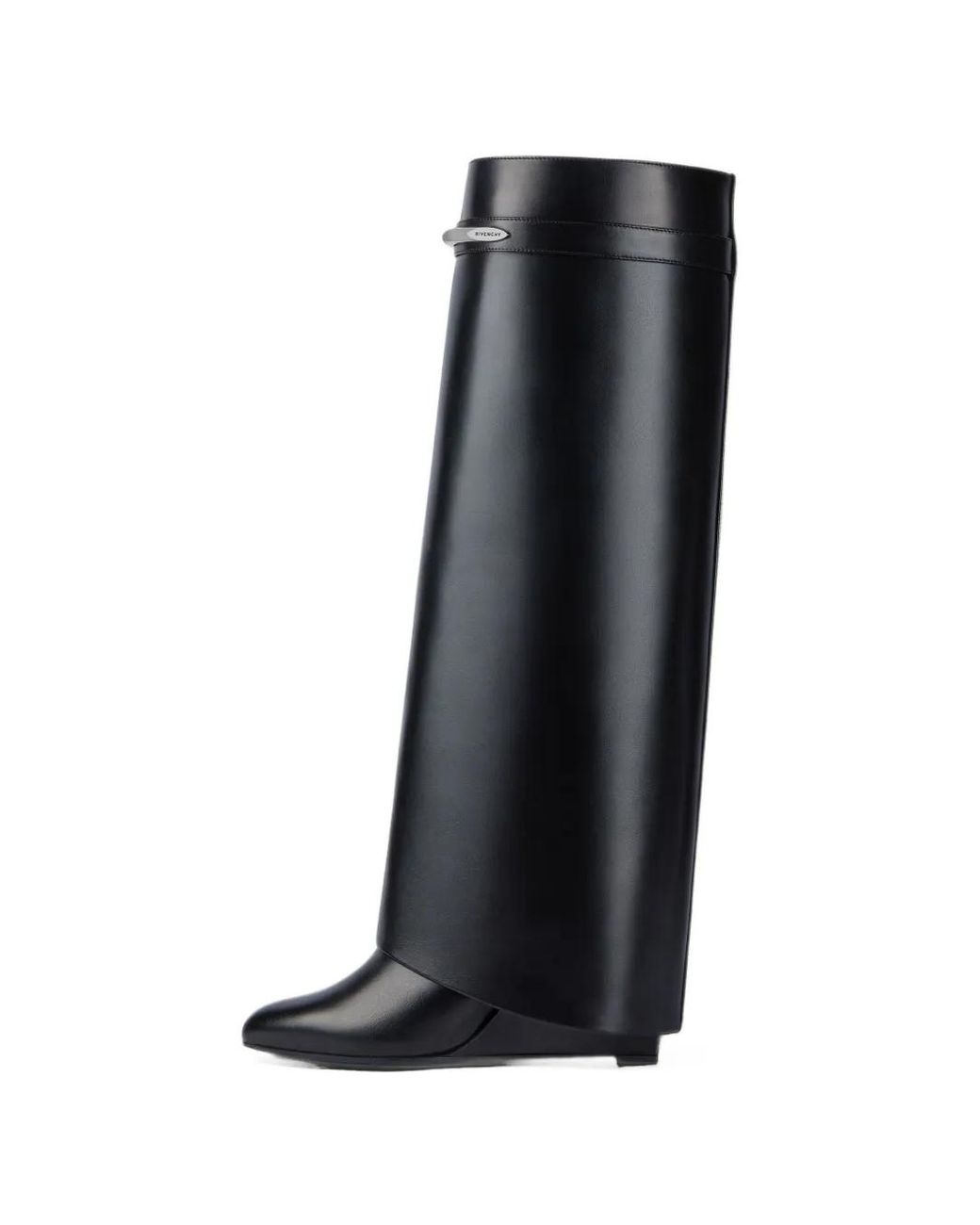 Givenchy Black Shark Lock Wedge Boots