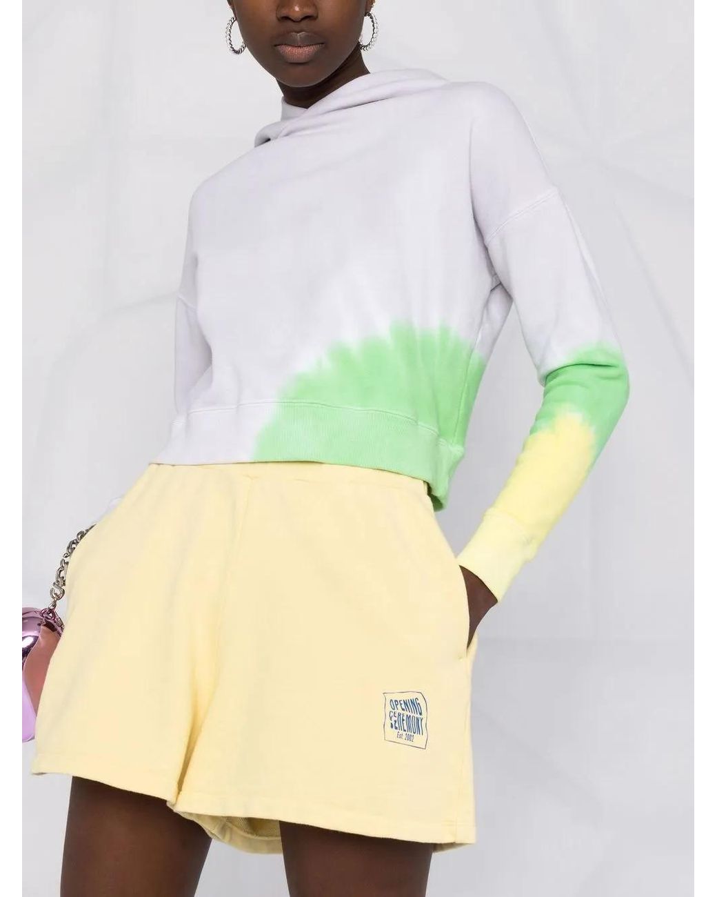 Opening Ceremony Yellow Logo-Print Elasticated Shorts