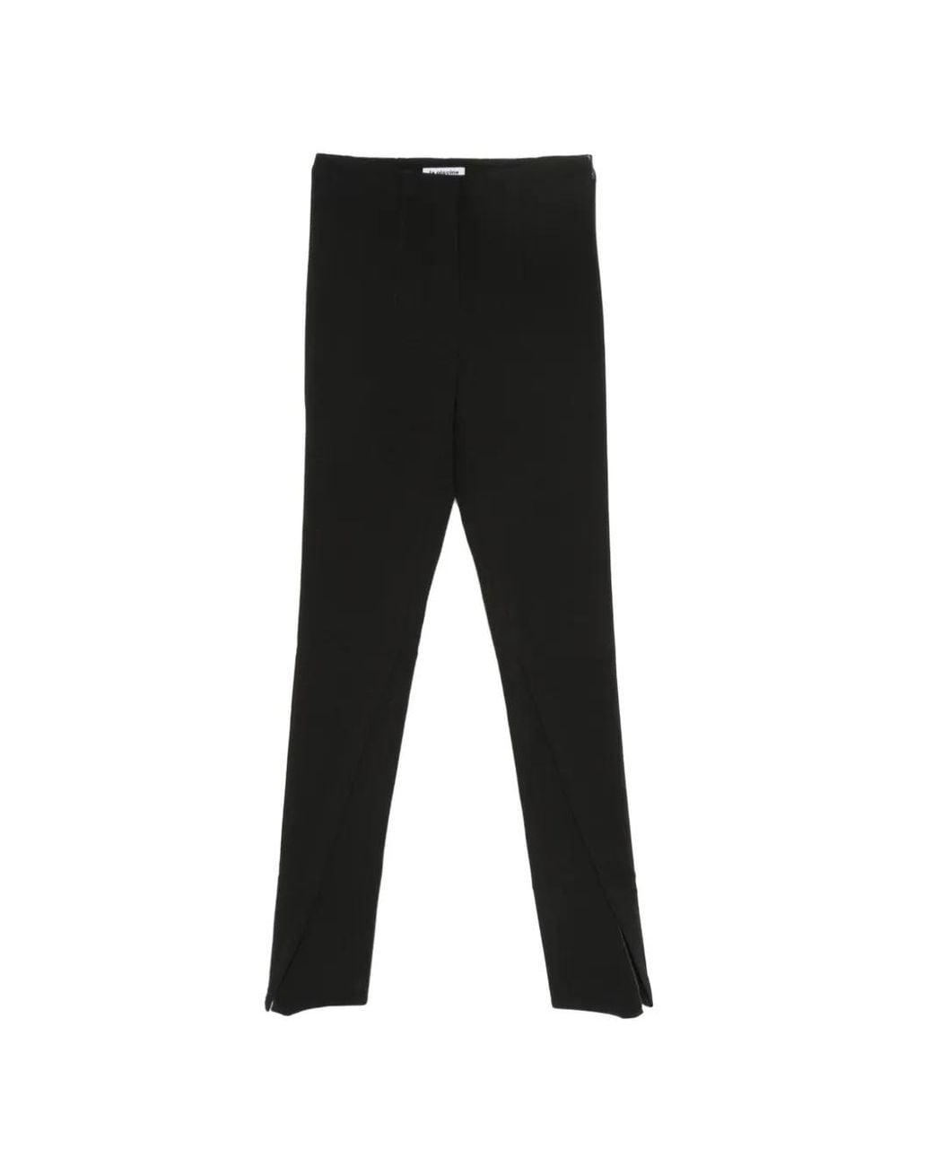 LA PISCINE Black Split-Hem Trousers