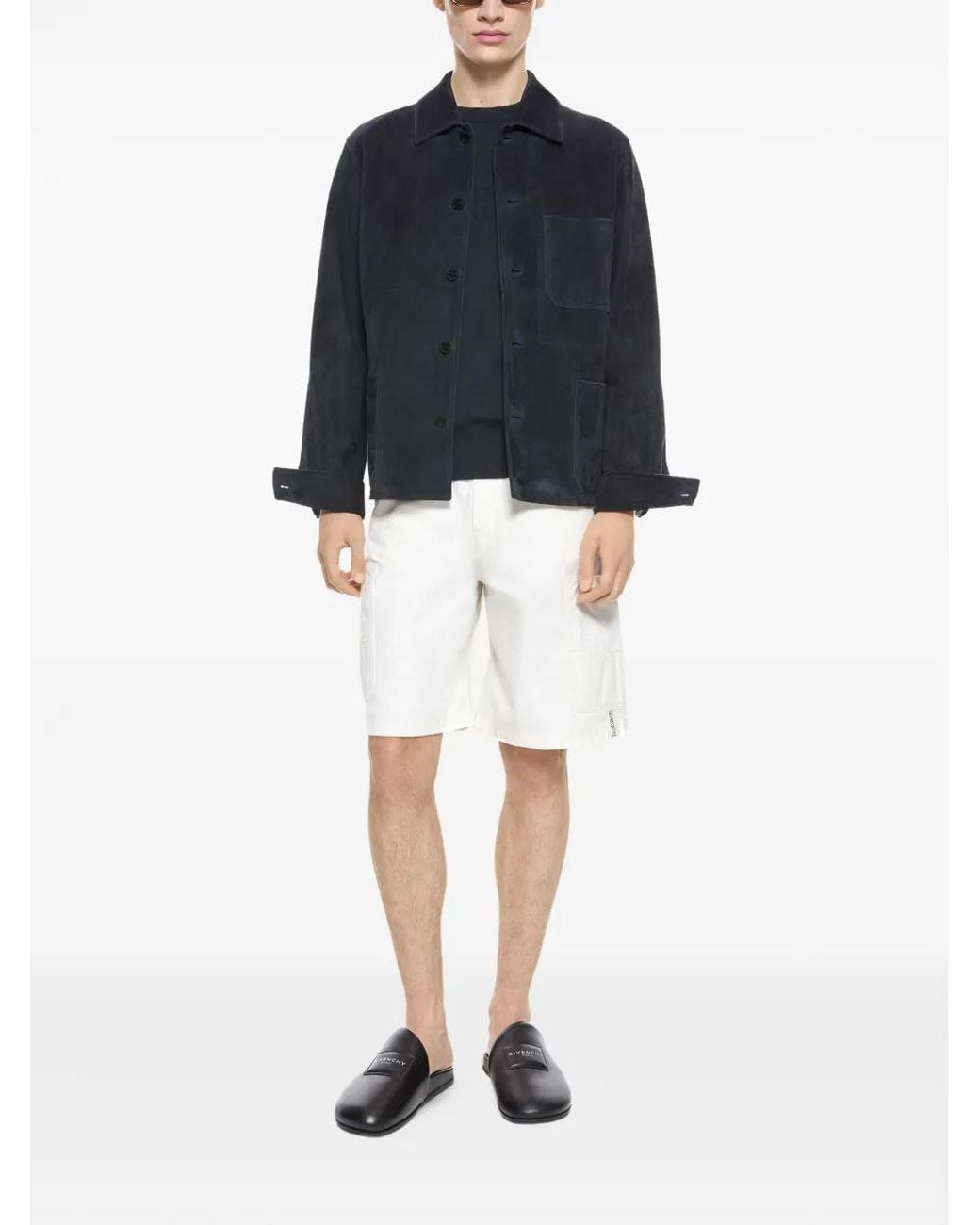 Givenchy Blue Couture Seam Overshirt for men