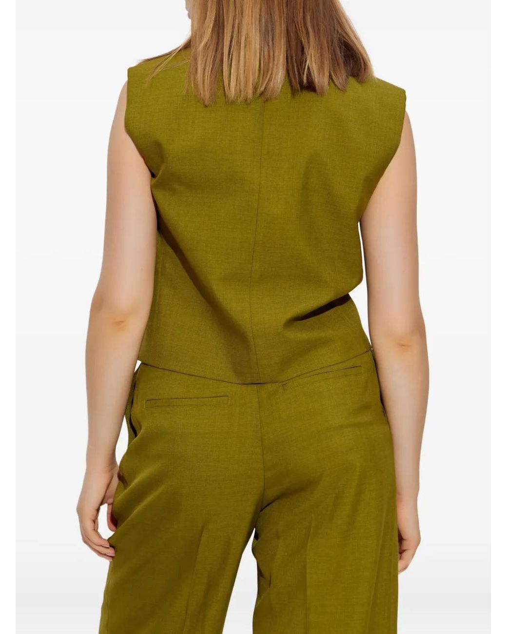 Chaleco Con Doble Botonadura Theory de color Green