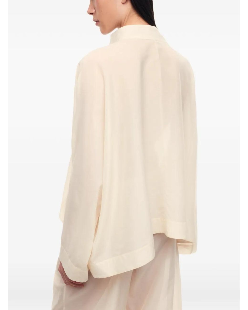 12 STOREEZ White Marrakesh Wide-Sleeve Blouse