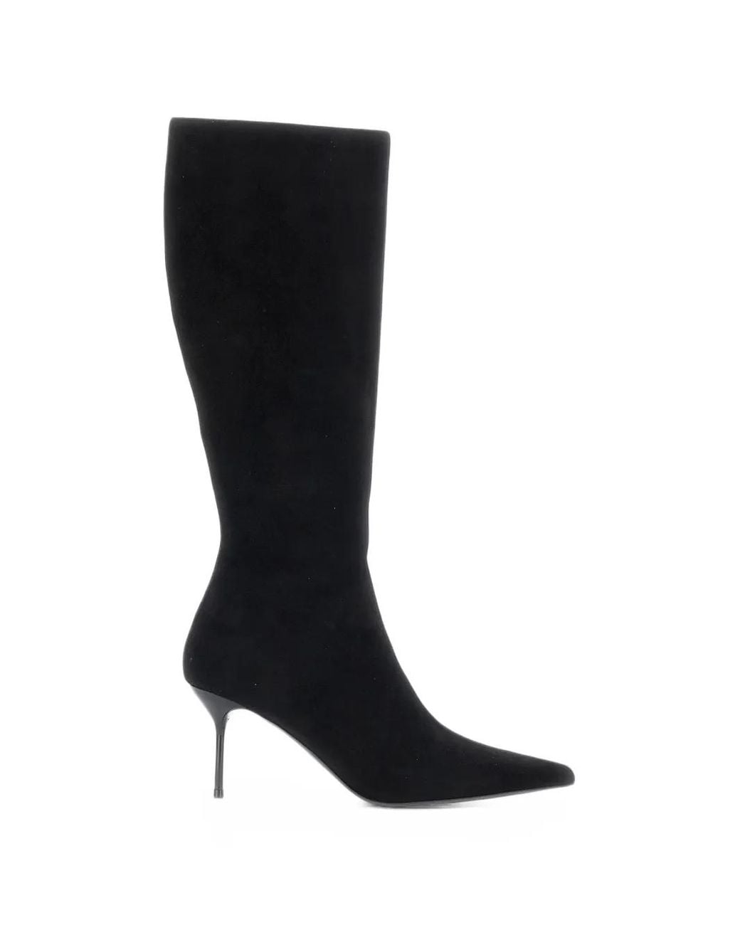 Paris Texas Black Lidia Pointed-Toe Stiletto-Heel Boots